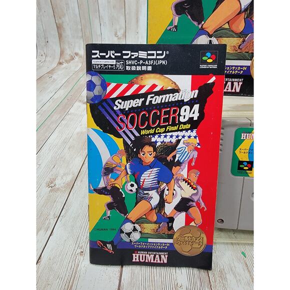 Super Formation Soccer 94 World Cup Final Data Super Famicom +Box CIB US Seller - Picture 4 of 7